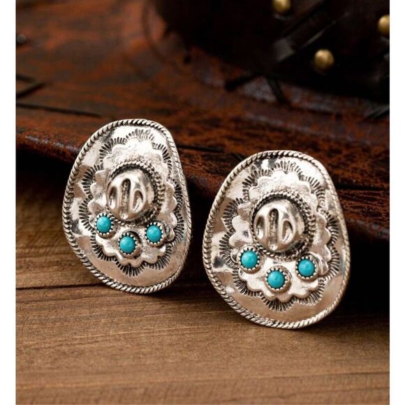 Cowboy Hat Earrings - Picture 1 of 5